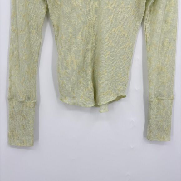 Free People Intimately “You And I” Floral Turtleneck Thermal, Sz XS, Light Green - Picture 8 of 11